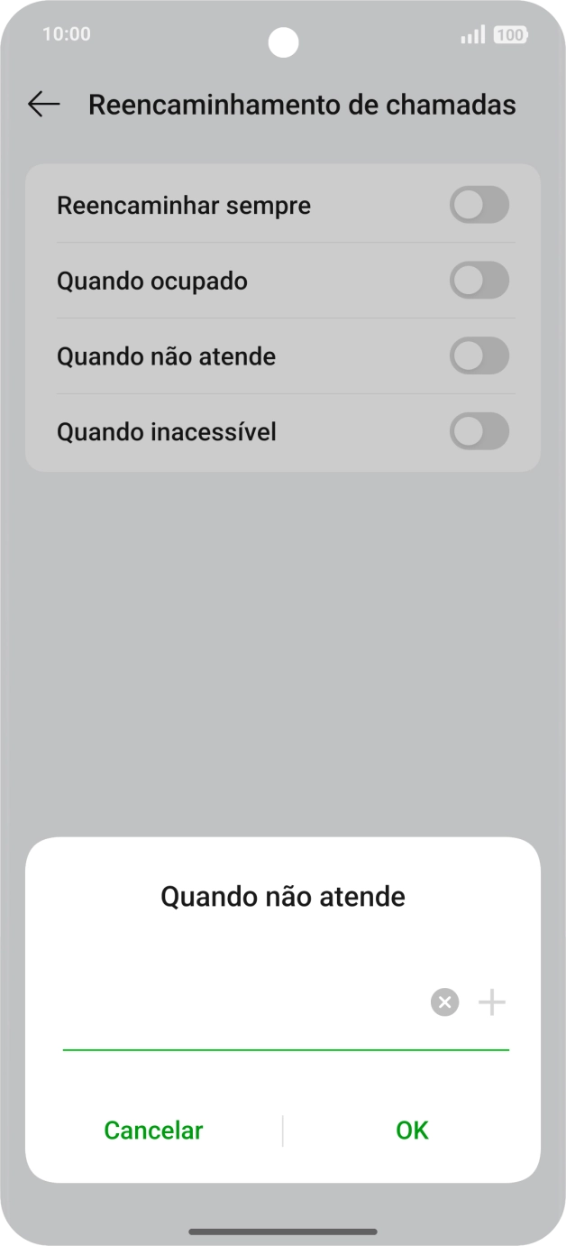 Introduza 123 e prima OK.