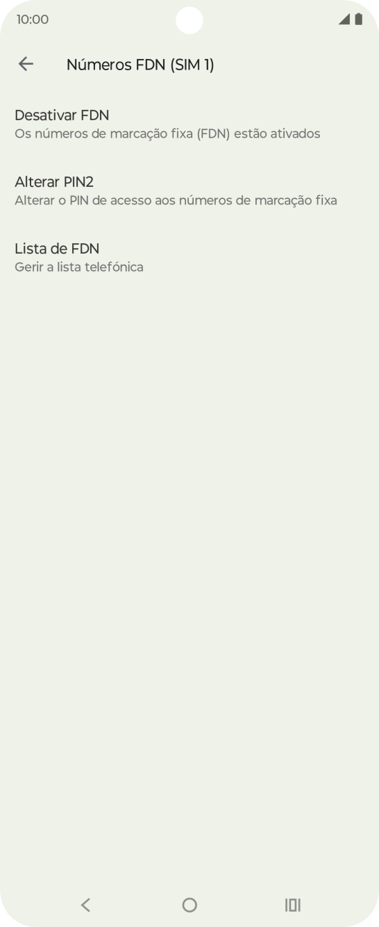 Prima Desativar FDN para desativar a marcação permitida.