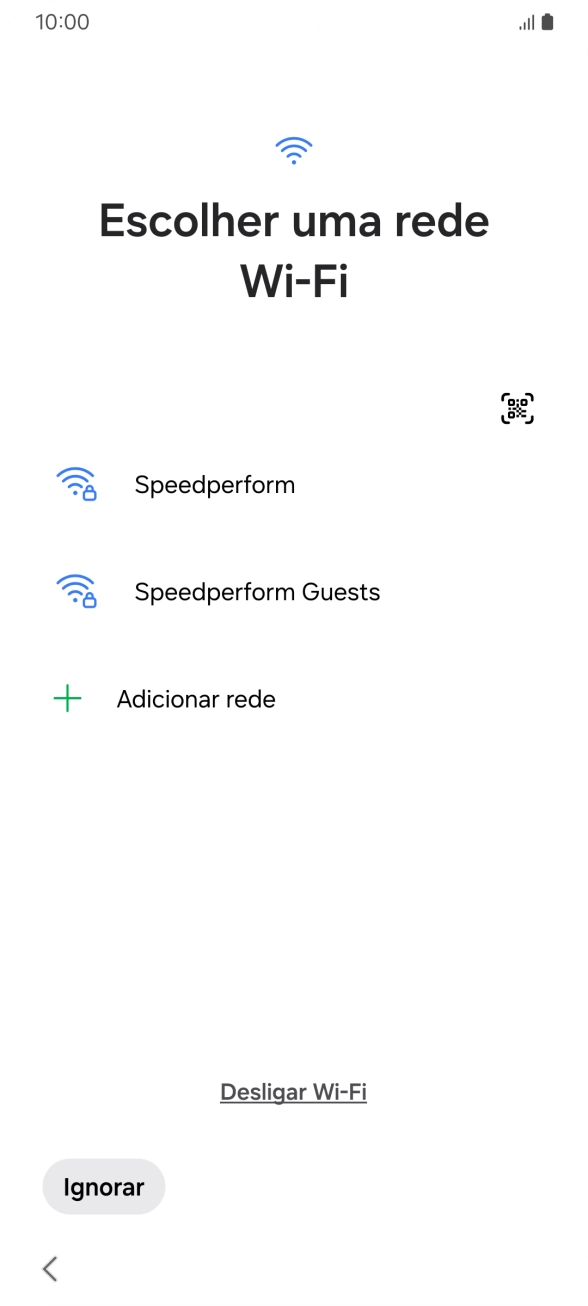 Prima a rede Wi-Fi pretendida.