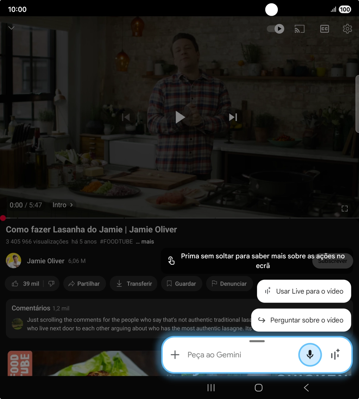 Prima Perguntar sobre o vídeo.