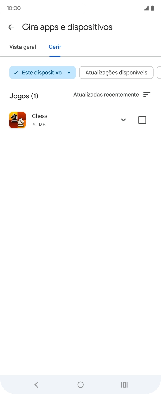 Prima a app pretendida.