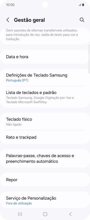 Prima Data e hora.