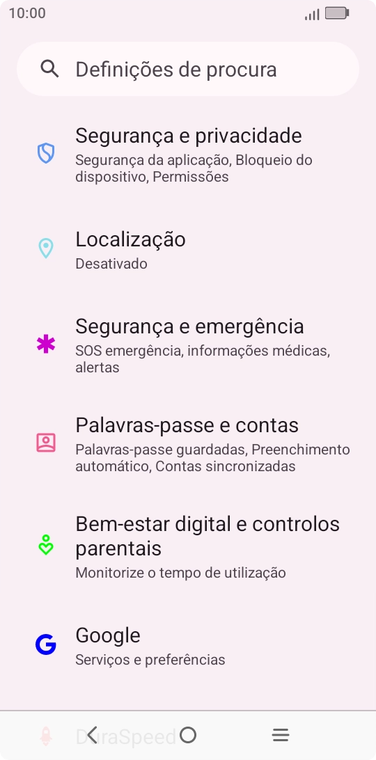 Prima Palavras-passe e contas.