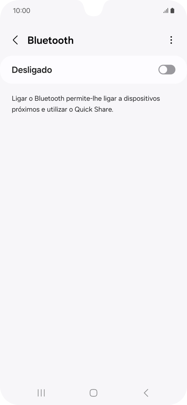 Prima o indicador para ativar a função.