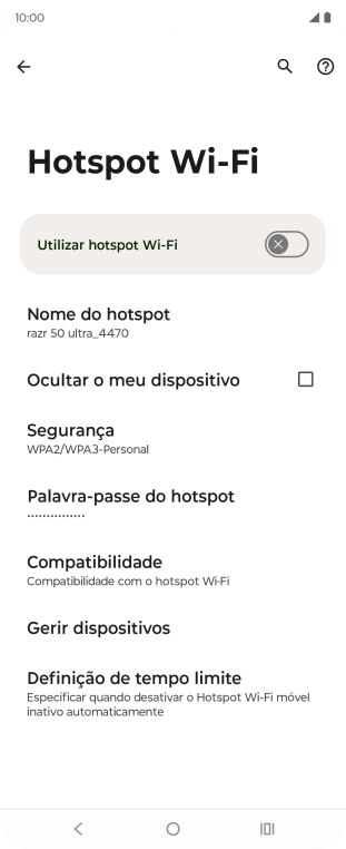 Prima Nome do hotspot.