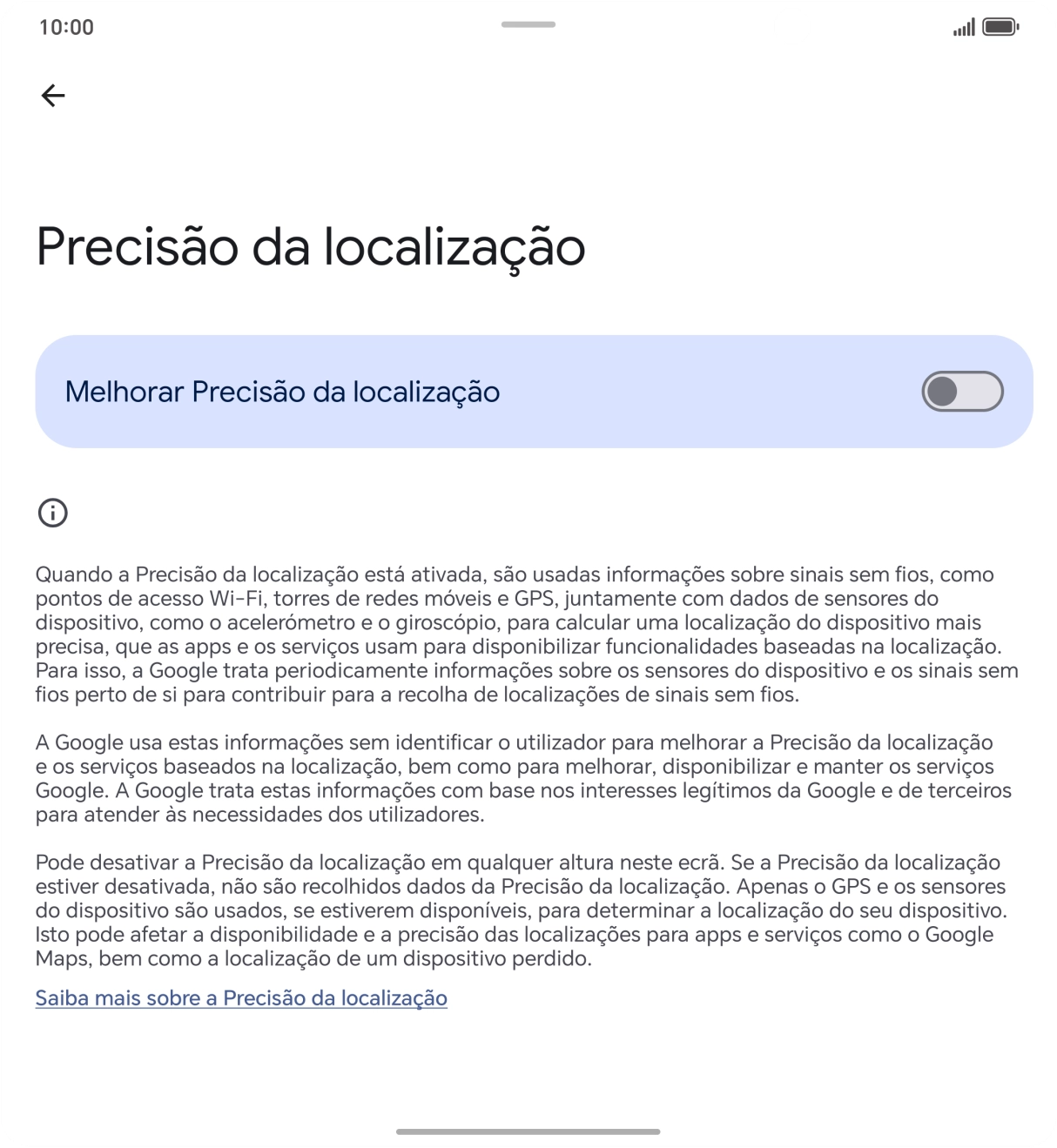 Se premir o indicador junto a 