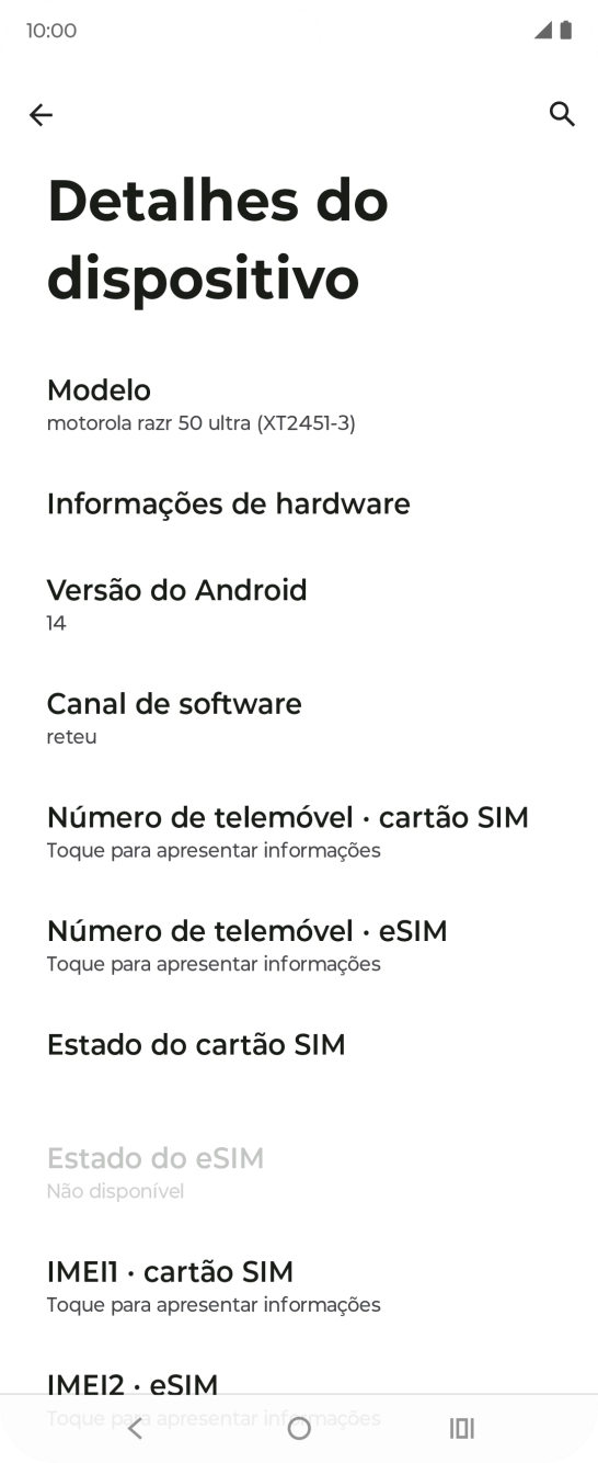 Prima IMEI1 - cartão SIM.