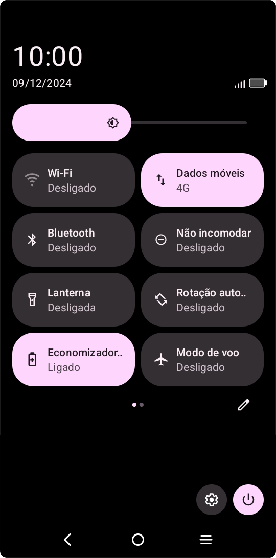 Prima a tecla de início para terminar e voltar ao ecrã inicial.