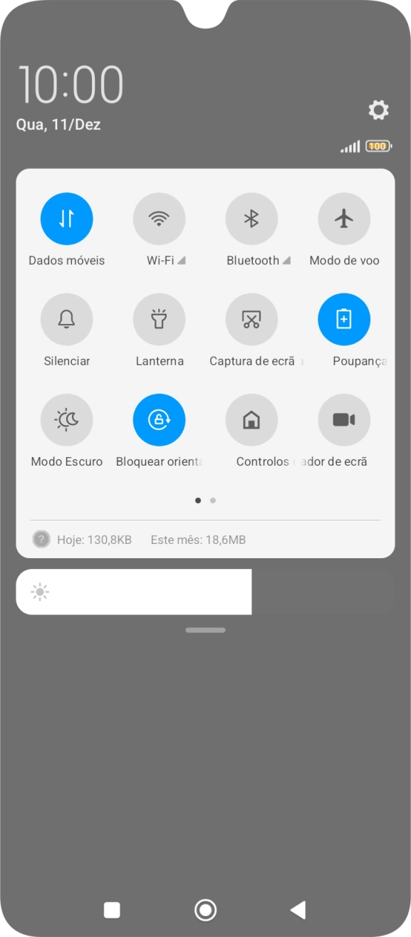 Prima a tecla de início para terminar e voltar ao ecrã inicial.
