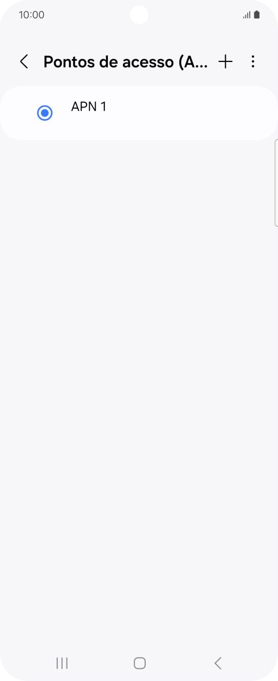 Prima o ícone para adicionar.