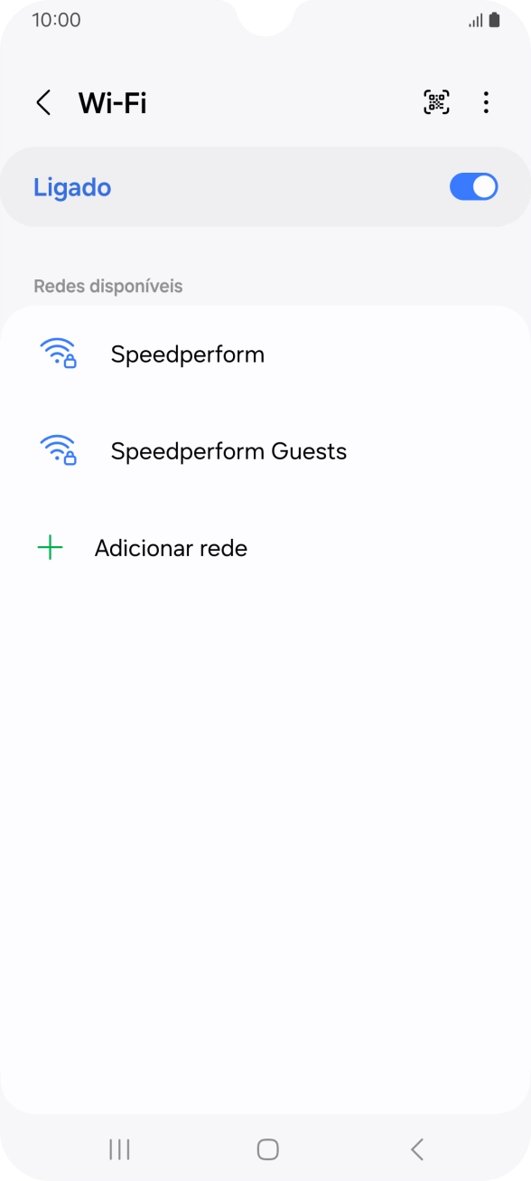 Prima a rede Wi-Fi pretendida.