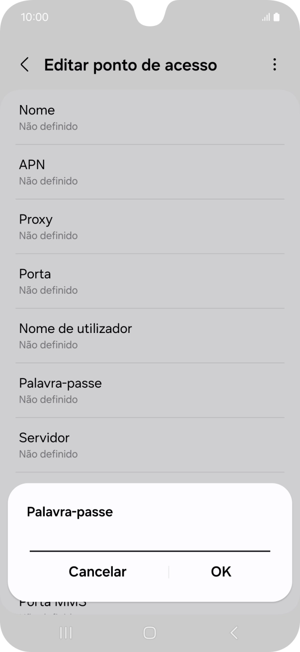 Introduza vodafone e prima OK.