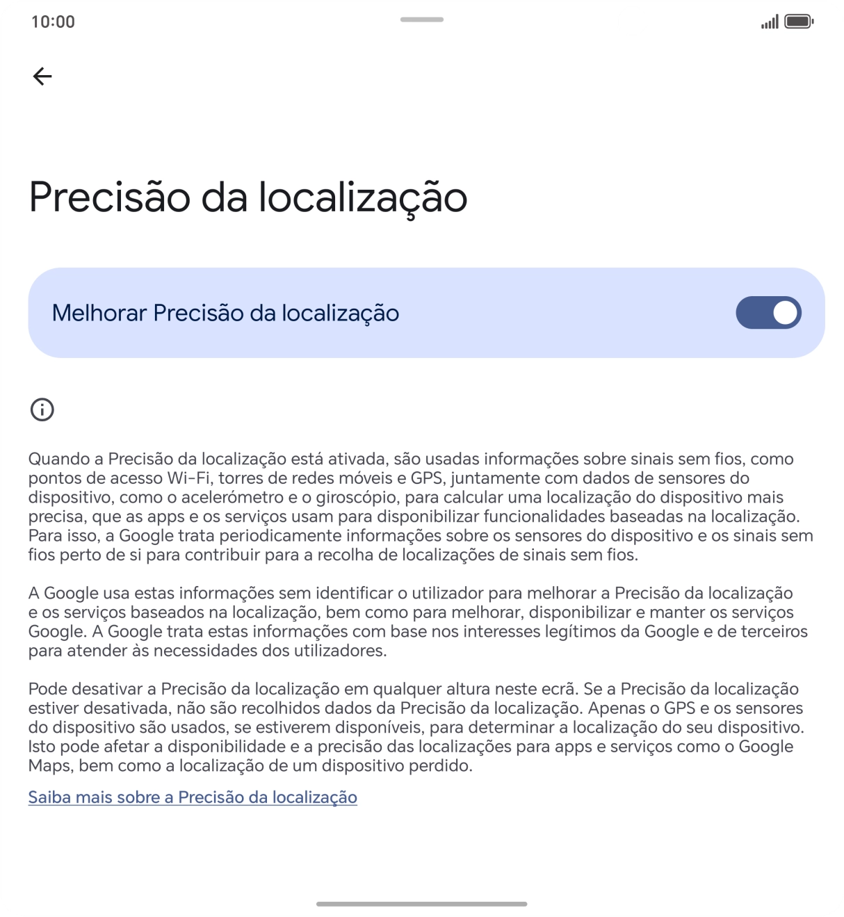 Se premir o indicador junto a 