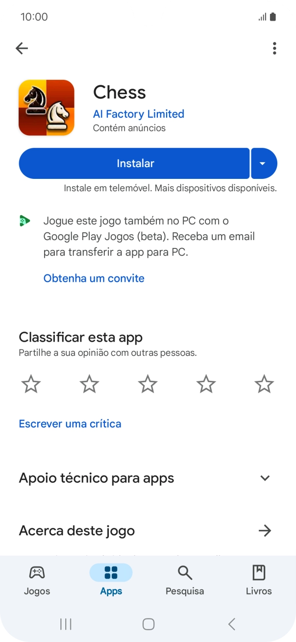 Prima a tecla de início para terminar e voltar ao ecrã inicial.