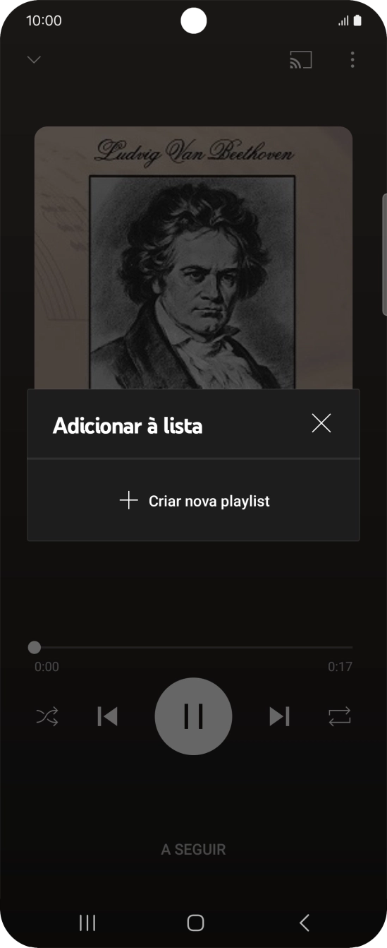Prima Criar nova playlist.