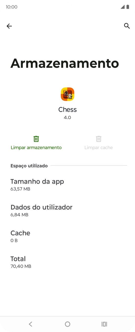 Prima a tecla de início para terminar e voltar ao ecrã inicial.