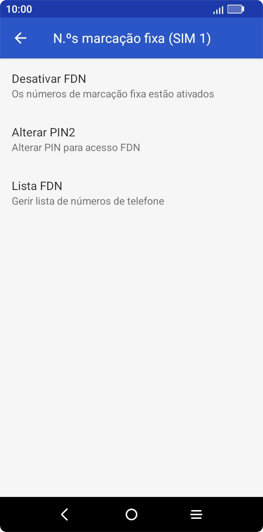 Prima Desativar FDN para desativar a marcação permitida.