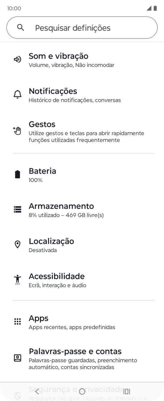 Prima Palavras-passe e contas.