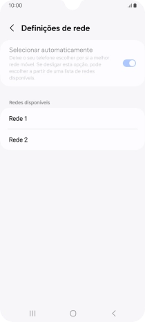 Prima a rede pretendida.
