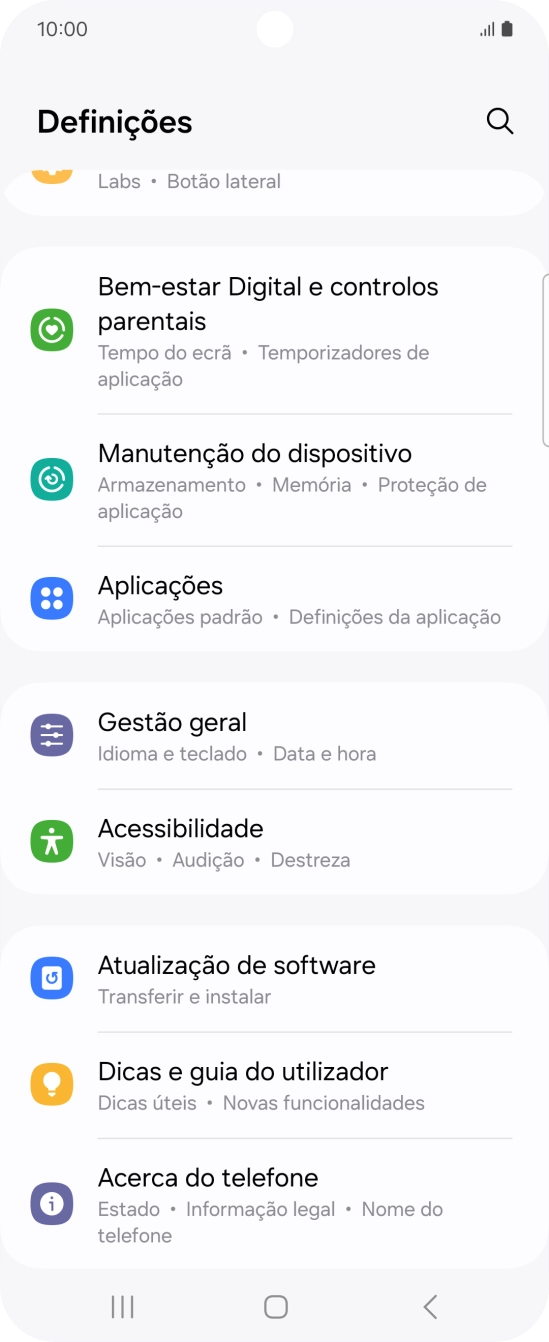 Prima Atualização de software.