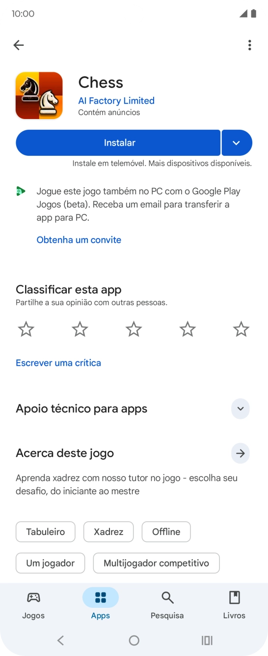 Prima a tecla de início para terminar e voltar ao ecrã inicial.