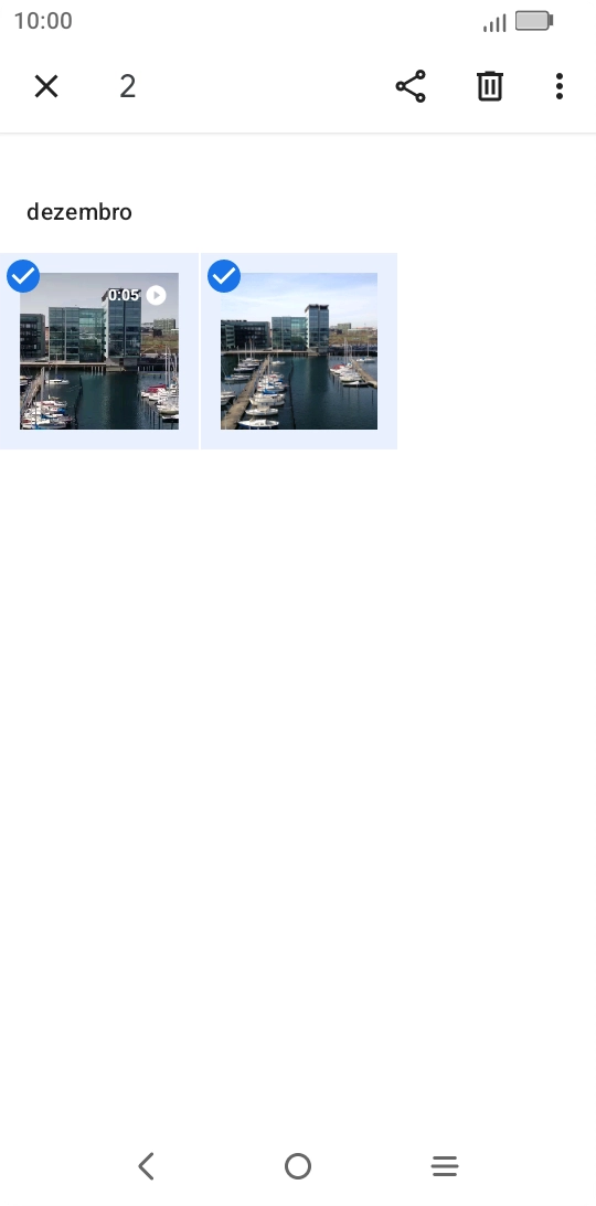 Prima o ícone para partilhar.