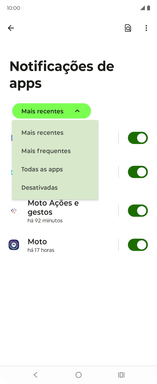 Prima Todas as apps.