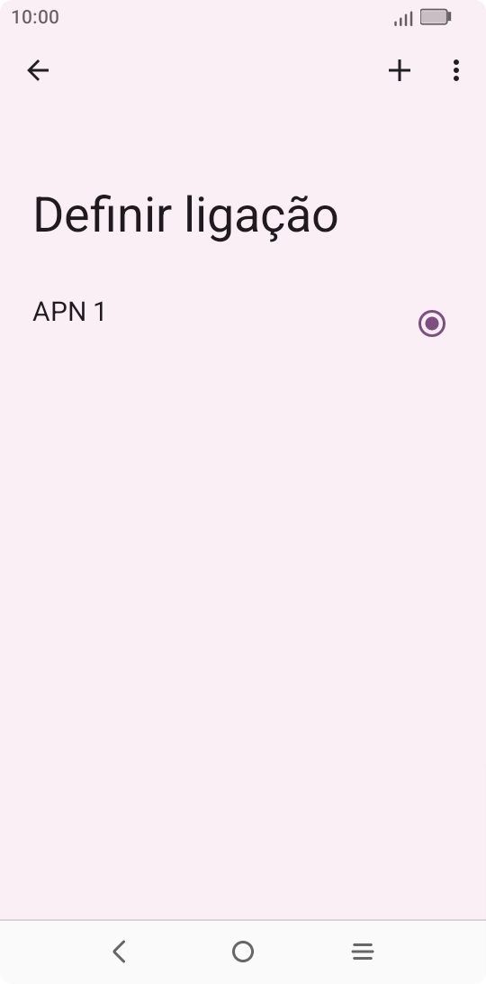 Prima o ícone de nova ligação de dados.