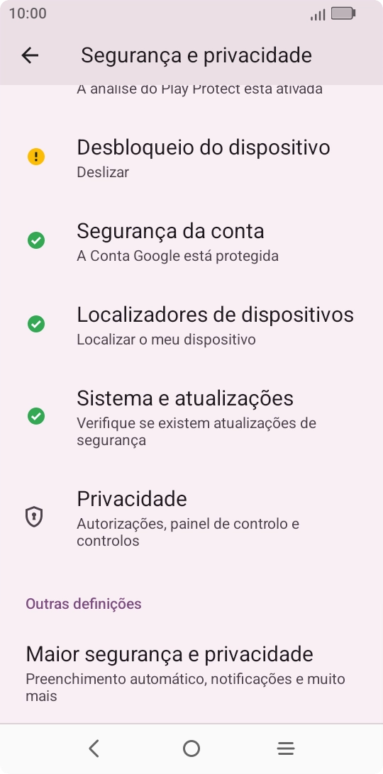 Prima Maior segurança e privacidade.