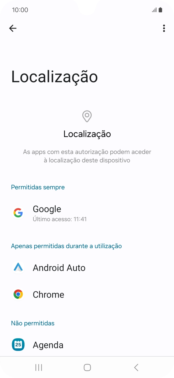 Prima a app pretendida.