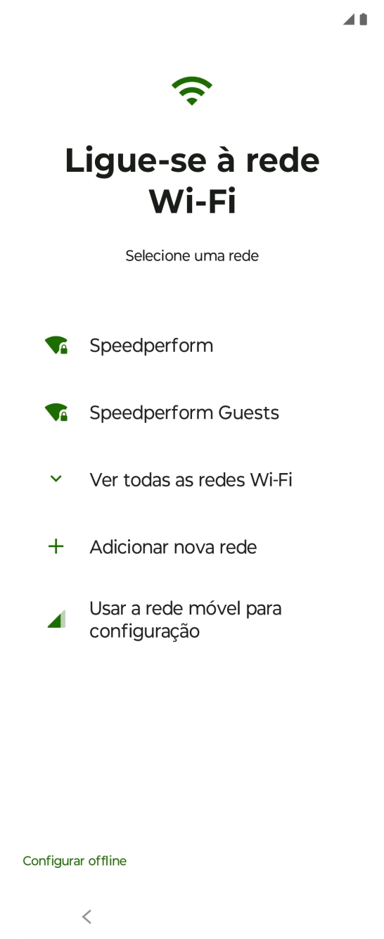 Prima a rede Wi-Fi pretendida.