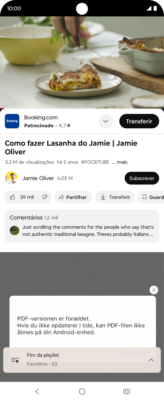 Prima a tecla de início durante uns instantes, para ativar a Gemini.