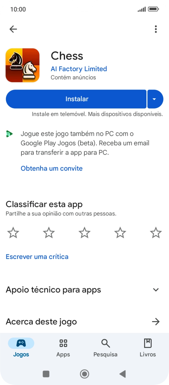 Prima a tecla de início para terminar e voltar ao ecrã inicial.