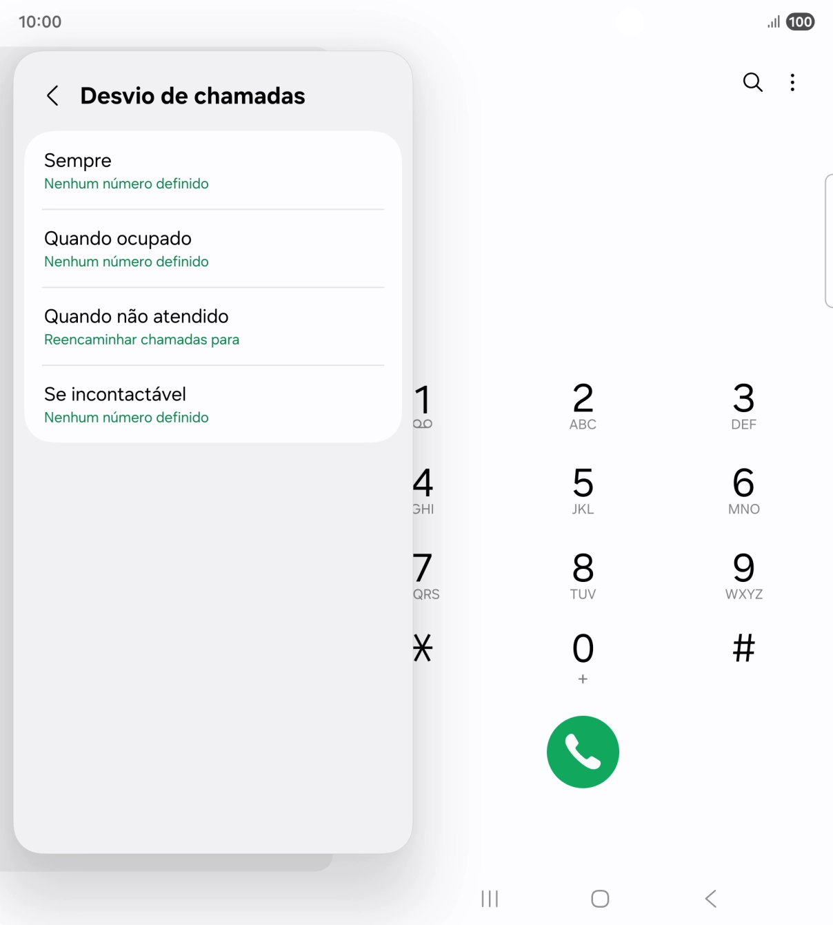 Prima a tecla de início para terminar e voltar ao ecrã inicial.