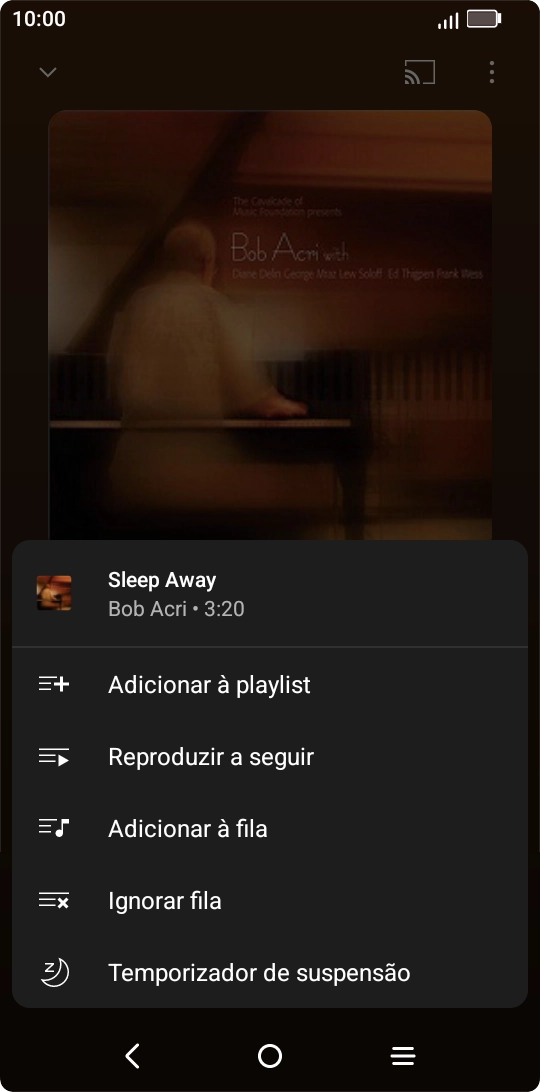 Prima o ícone para adicionar.