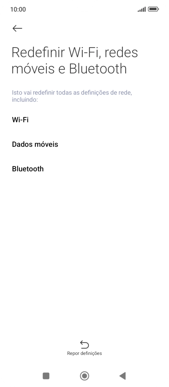 Prima Repor definições.