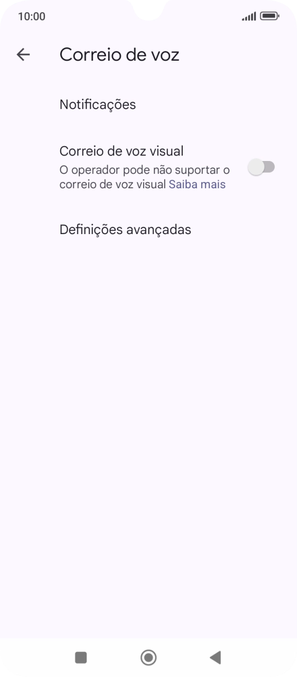 Prima Definições avançadas.