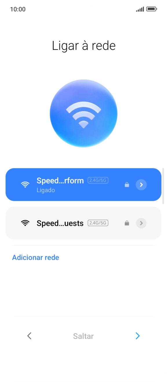 Prima a seta para a direita.