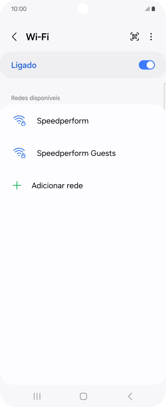 Prima a rede Wi-Fi pretendida.