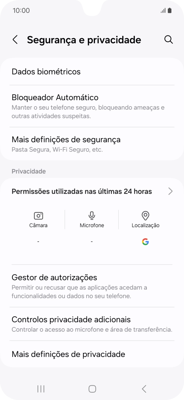 Prima Mais definições de segurança.