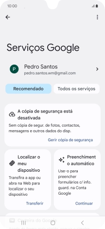 Prima Localizar o meu dispositivo.