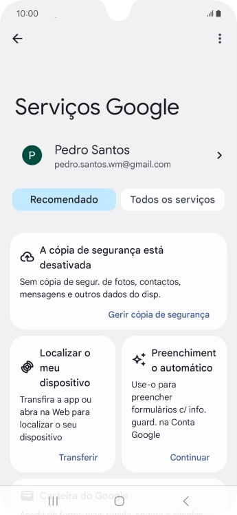 Prima Localizar o meu dispositivo.