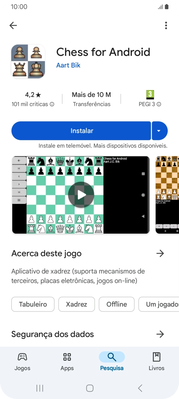 Prima Instalar e siga as indicações no ecrã para instalar a app.