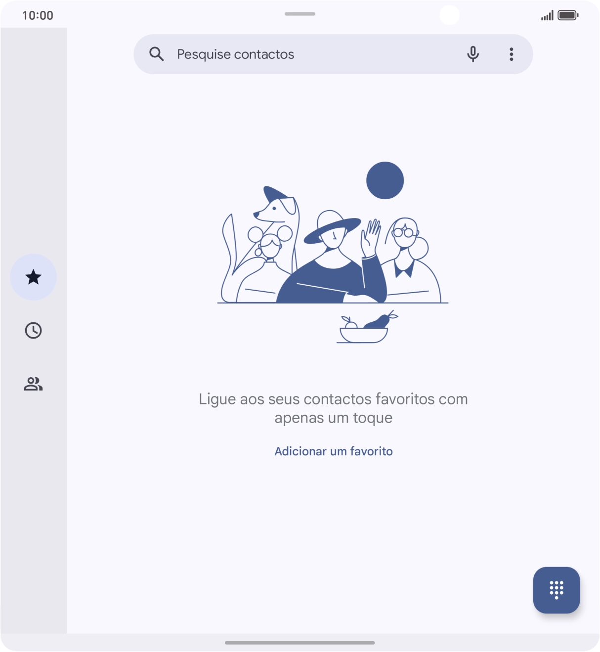 Prima o ícone de menu.