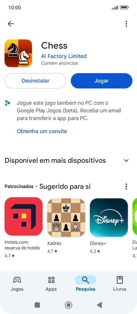 Prima a tecla de início para terminar e voltar ao ecrã inicial.