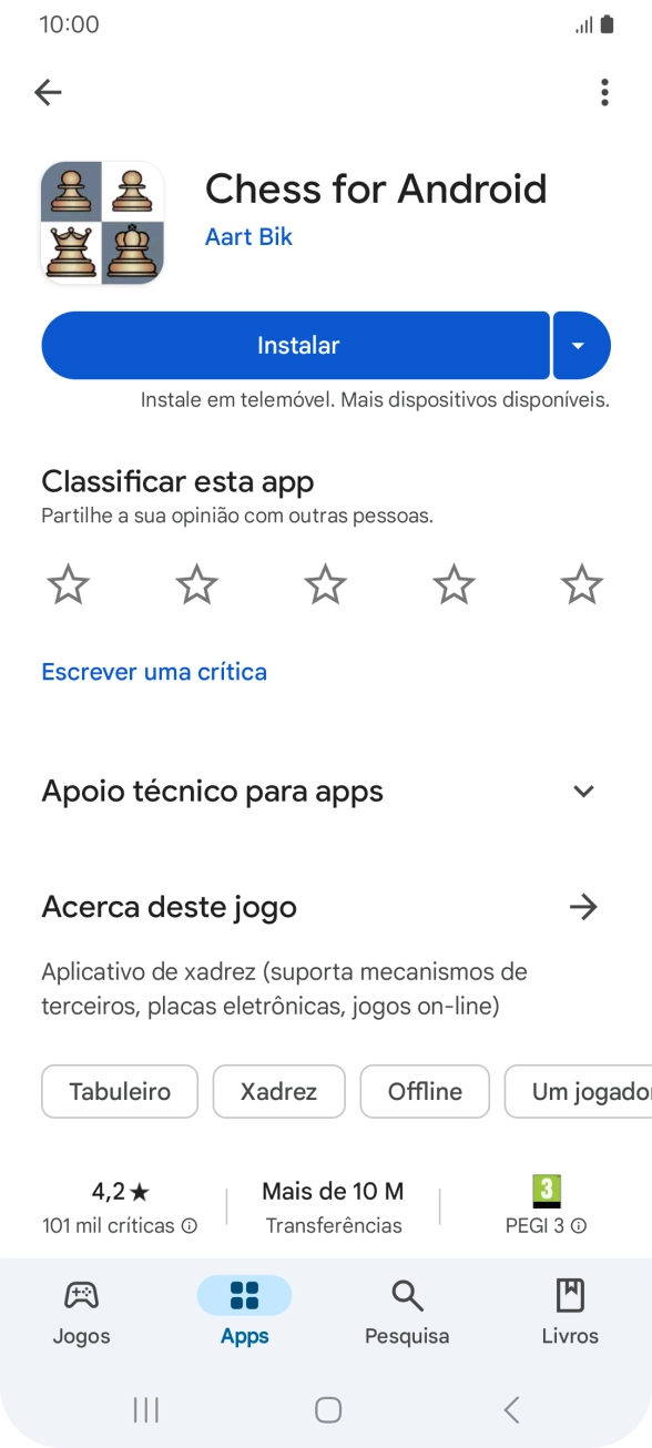 Prima a tecla de início para terminar e voltar ao ecrã inicial.