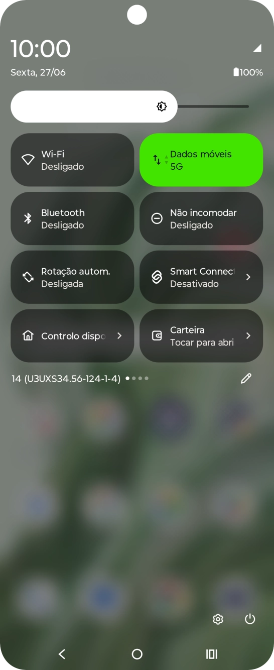 Prima o ícone de definições.