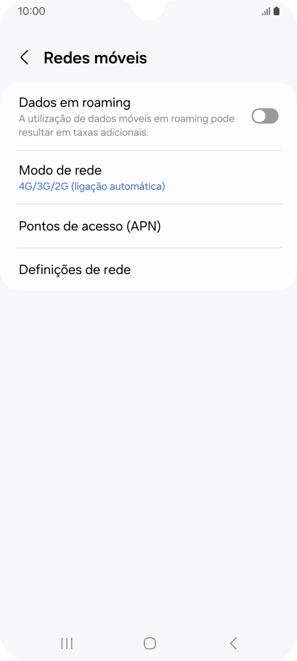 Prima Definições de rede.