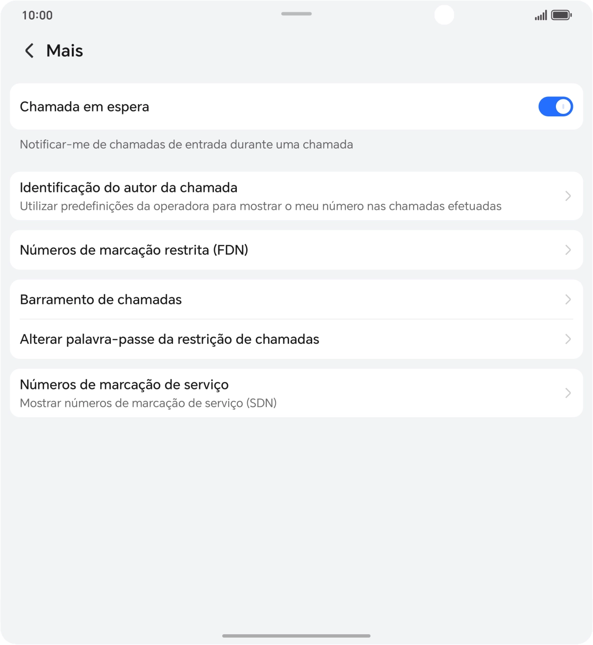 Prima Identificação do autor da chamada.