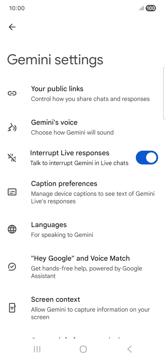 Follow the instructions on the screen to select the required settings.